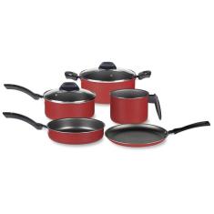 Conjunto De Panelas Basic Vermelho 5 Peças Alegrete