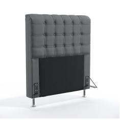 Cabeceira Dama 90 para Cama de Solteiro Sued Cinza Aradecor
