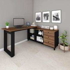 Escrivaninha Artany Next com 3 Gavetas e 4 Nichos