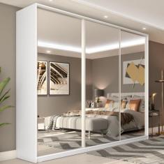 Guarda Roupa Casal com Espelho 3 Portas em BP Belluno - RR Móveis