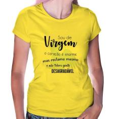 Baby Look Sou de Virgem - Foca na Moda, Amarelo, M