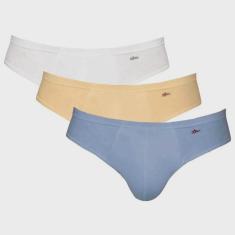 Kit com 3 Cuecas 100% Algodão Zorba 791 Slip