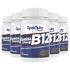 Kit 5 Vitamina B12 Apisnutri 60 cápsulas