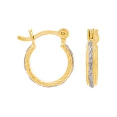 Brinco Rommanel Argola Banhado Ouro Com Rhodium, 0