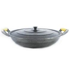 Frigideira Alumínio Fundido Craqueada Alça Madeira Trad 36cm - DIVIFOR