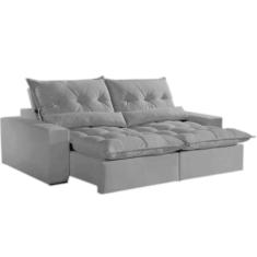 Sofá 4 Lugares Avalon Retrátil e Reclinável 230cm Montano Estofados Cor Grafite