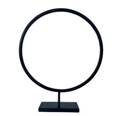 Escultura Circle em Metal Preta G