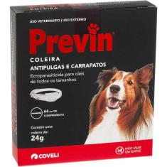 Coleira Anti Pulgas e Carrapatos Coveli Previn para Cães - 24 g
