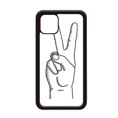 Victory Gesture Line Desenho Padrão para iPhone 11 Pro Max Capa para Apple Mobile Case