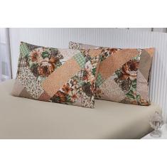 Jogo Lençol Solteiro King 2 Peças (2,03x0,96x30cm) 180 Fios Patchwork 