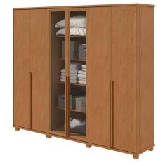 Guarda-Roupa Lopas Solaris 6 Portas 6 Gavetas Com Vidro