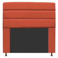 Cabeceira Estofada Turim 195cm King Size Suede Terracota