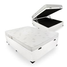 Cama Box Com Baú Viúva + Colchão De Espuma D23 - Ortobom - Light Liso - 128x188x54cm