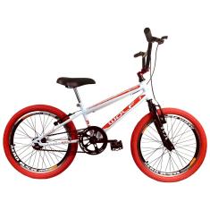 Bicicleta infantil aro 20 cross bmx pneu vermelho - wolf bike