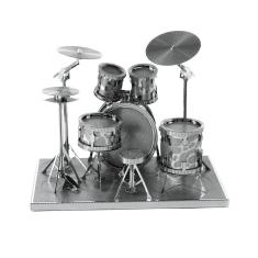 Kit de bateria de quebra-cabeça de metal 3D para adultos e crianças, montagem DIY