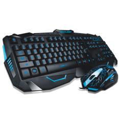 Kit Teclado e Mouse Usb Gamer Multilaser com Leds Bom