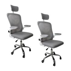 Kit 2 Cadeiras de Escritório Diretor Oficial Vegas com Apoio - Oficial