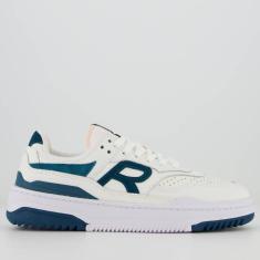 Tênis Reserva Broox Branco e Azul Petróleo-Masculino