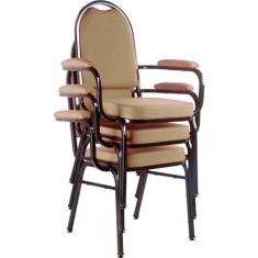 Kit Com 3 Cadeiras Para Auditório Linha Hotel Bege