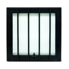 Janela Maxiar De Banheiro Grade Preto 60X60 - Esquadrias Brasil