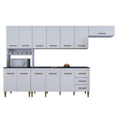 Cozinha Completa 12 Portas 3 Gavetas Atenas Kaiki Moveis Branco