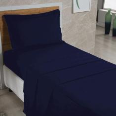 Jogo de Lençol Solteiro 03 Peças Aba Americana Percal 400 Fios - Maria