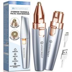 Aparador Facial VG VOGCREST 2 em 1 Recarregável - Depilação e Barba