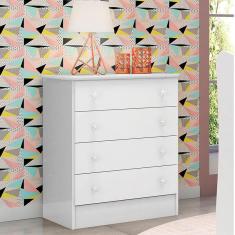 Cômoda Infantil 103 Doce Sonho Branco Brilho - Qmovi