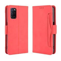Capa com compartimento para cartão para Oppo A52, capa flip carteira com suporte de couro para Oppo A52, capa magnética retrô para celular, capa carteira com compartimentos para cartões