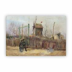 Quadro Tela Uma Cena De Rua Em Montmartre Van Gogh 60X40Cm - Plimshop