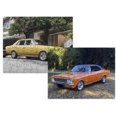 Kit 4 Quebra-Cabeças Cognitivos Carros Opalas De 60 Peças - Coleção Te