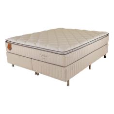 Cama Box Queen Size (Box + Colchão) 158X198X63 Bali Prorelax Molas Ensacadas Pillow Top Turn Free - Bege