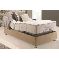 Cama Box Solteirão: Cama Box Reclinável Herval Ajustável mh 1430 + Base Regulável(101x203x52)