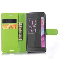 Capa para SONY Xperia X, capa carteira flip de couro PU premium com compartimento para cartão, suporte e fecho magnético [capa interna de TPU à prova de choque] Compatível com SONY Xperia X