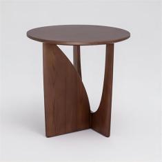 Mesa lateral redonda de madeira maciça, mesa de centro escandinava de madeira maciça de 50 cm, mesas de canto de sofá, mesa de cabeceira para sala de estar, quarto e escritório