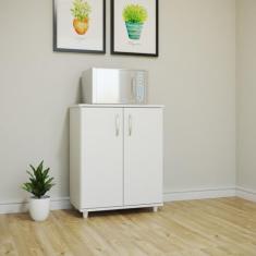 Balcão Multiuso Microondas 2 Portas Branco