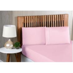 Lençol cama Casal 400 Fios 3 Peças 100% algodao com elastico - Rafalor