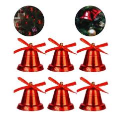 Enfeite de natal - Pendente sino 12UND - E72021, Vermelho