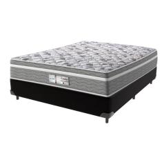 Cama Box Preto E Colchão Casal Evolution Probel