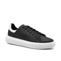 Tênis Casual Masculino Cadarço Liso Cano Baixo Conforto