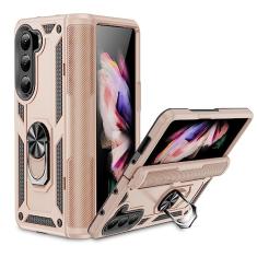 Kainevy Capa de telefone para Samsung Galaxy Z Fold 5 capa protetora resistente magnética com suporte de anel para homens meninos capa Samsung Z Fold 5 capa de silicone de grau militar PC à prova de