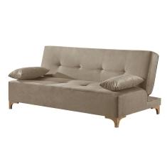 Sofá Cama 2 Lugares Living M-143 Veludo Martins Bege