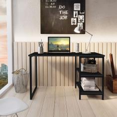 Mesa Escrivaninha para Notebook Office Star 120cm com 2 Prateleiras KLM