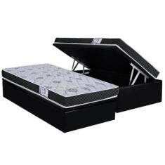 Conjunto Box Baú Solteiro: Colchão Espuma Orthoflex D20 ComfortPedic +