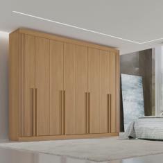 Guarda-roupa Casal mdf 08 Portas Império Ripado