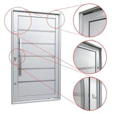Porta Pivotante Lambril Premium Com Puxador Lado Esquerdo Elite 216x130 Branco