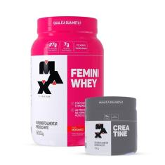 Combo Whey Feminino 900g e Creatina 150g Max Titanium-Feminino