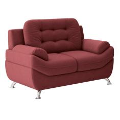 Sofá 2 Lugares Linoforte Mercury Revestido em Tecido Suede - 150cm de largura