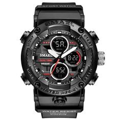Relógio Esportivo Luxuoso Digital Smael Cronômetro 8038 Militar à prova d´água (Preto)