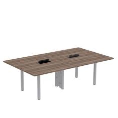 Mesa Reunião 320cm X 140cm Mrcpb3214 Walnut/Cinza